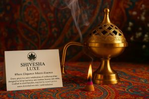 Premium Pure Brass Incense Burner with Lid – Traditional Dhoop Dani